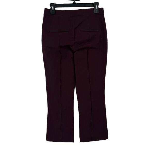Vince Pants Mid-Rise Pintuck Crop Flare purple size 2 - Picture 3 of 7